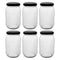 CONSOL FARRAGO JAR WITH BLACK LID 6 PACK, 375ML (124X67MM DIA)