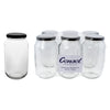 CONSOL ROUND JARS WITH BLACK LIDS 6PK, 750ML