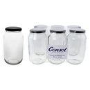 CONSOL ROUND JAR WITH BLACK LID 6 PACK, 750ML (165X85MM DIA)