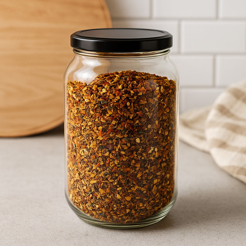 CONSOL ROUND JAR WITH BLACK LID 6PK, 750ML