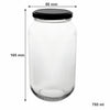 CONSOL ROUND JARS WITH BLACK LIDS 6PK, 750ML