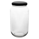 CONSOL ROUND JAR WITH BLACK LID 6 PACK, 750ML (165X85MM DIA)
