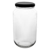 CONSOL ROUND JAR WITH BLACK LID 6 PACK, 750ML (165X85MM DIA)