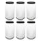 CONSOL ROUND JAR WITH BLACK LID 6 PACK, 750ML (165X85MM DIA)