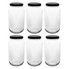 CONSOL ROUND JAR WITH BLACK LID 6 PACK, 750ML (165X85MM DIA)