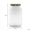 CONSOL CATERING JAR WITH GOLD LID 6PK, 750ML