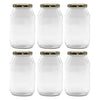CONSOL CATERING JAR WITH GOLD LID 6PK, 750ML