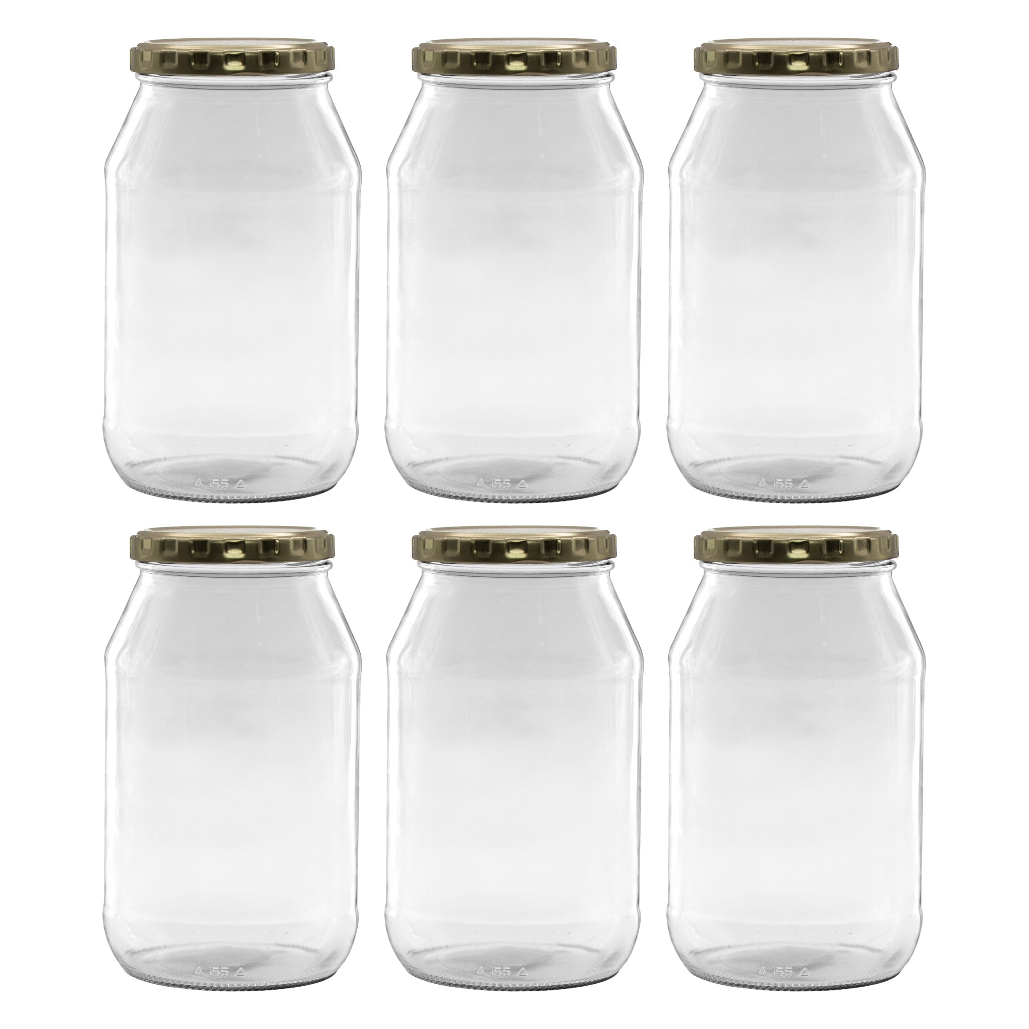CONSOL CATERING JAR WITH GOLD LID 6PK, 750ML