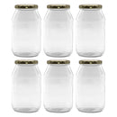 CONSOL CATERING JAR WITH GOLD LID 6PK, 750ML