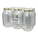 CONSOL CATERING JAR WITH GOLD LID 6PK, 750ML
