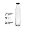 CONSOL ROUND OIL/VINEGAR BOTTLE WITH BLACK LID 6PK, 250ML