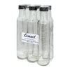 CONSOL ROUND OIL/VINEGAR BOTTLE WITH BLACK LID 6PK, 250ML