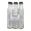 CONSOL ROUND OIL/VINEGAR BOTTLE WITH BLACK LID 6PK, 250ML