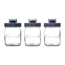 CONSOL PRESERVE JAR WITH ASSORTED COLOURED FLIP TOP LIDS, 500ML
