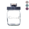 CONSOL PRESERVE JAR WITH ASSORTED COLOURED FLIP TOP LIDS, 500ML