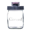 CONSOL PRESERVE JAR WITH ASSORTED COLOURED FLIP TOP LIDS, 500ML