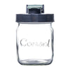 CONSOL PRESERVE JAR WITH ASSORTED COLOURED FLIP TOP LIDS, 500ML