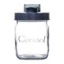 CONSOL PRESERVE JAR WITH ASSORTED COLOURED FLIP TOP LIDS, 500ML