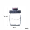 CONSOL PRESERVE JAR WITH ASSORTED COLOURED FLIP TOP LIDS, 500ML
