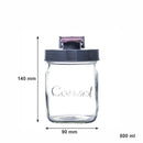 CONSOL PRESERVE JAR WITH ASSORTED COLOURED FLIP TOP LIDS, 500ML