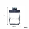 CONSOL PRESERVE JAR WITH ASSORTED COLOURED FLIP TOP LIDS, 500ML
