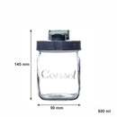 CONSOL PRESERVE JAR WITH ASSORTED COLOURED FLIP TOP LIDS, 500ML
