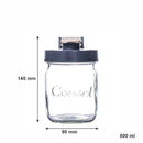 CONSOL PRESERVE JAR WITH ASSORTED COLOURED FLIP TOP LIDS, 500ML
