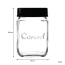 CONSOL JAR WITH ASSORTED COLOURED LID 6PK, 250ML