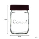 CONSOL JAR WITH ASSORTED COLOURED LID 6PK, 250ML