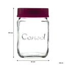 CONSOL JAR WITH ASSORTED COLOURED LID 6PK, 250ML