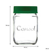 CONSOL JAR WITH ASSORTED COLOURED LID 6PK, 250ML