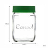 CONSOL JARS WITH ASSORTED COLOURED LIDS 6PK, 250ML
