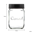 CONSOL JAR WITH ASSORTED COLOURED LID 6PK, 250ML