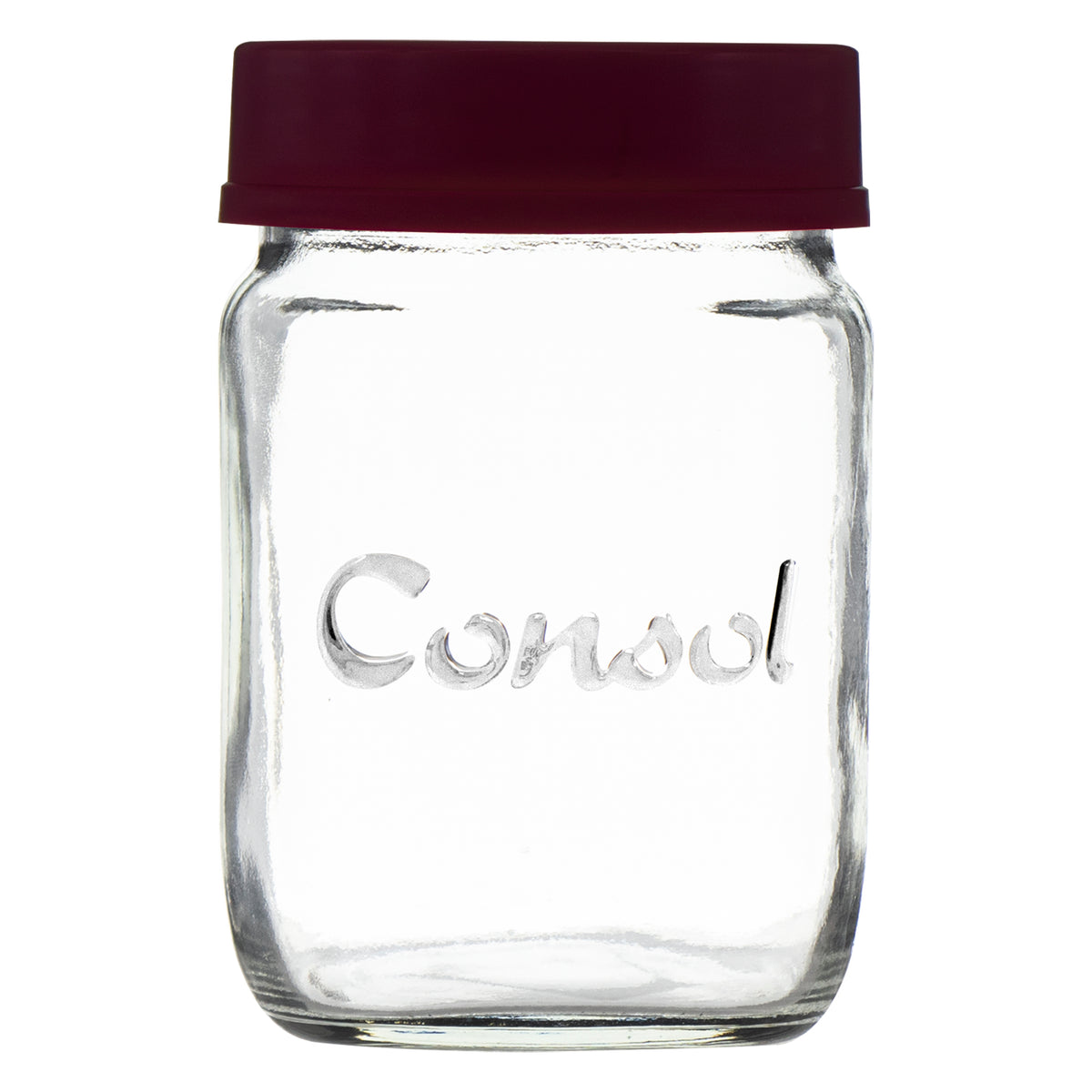 CONSOL JAR WITH ASSORTED COLOURED LID 6PK, 250ML