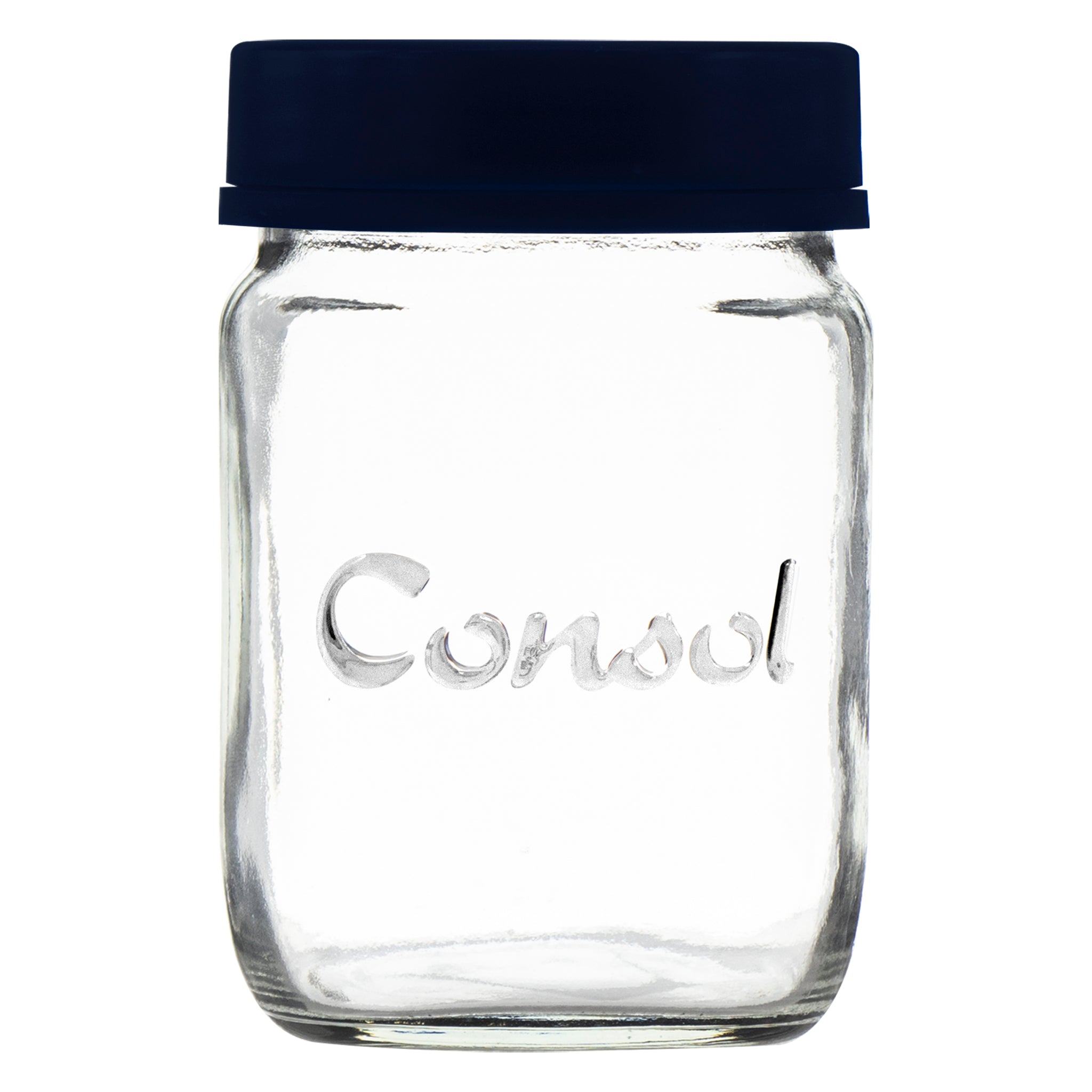 CONSOL JAR WITH ASSORTED COLOURED LID 6PK, 250ML