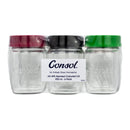 CONSOL JAR WITH ASSORTED COLOURED LID 6PK, 250ML
