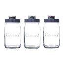 CONSOL PRESERVE JAR WITH ASSORTED COLOURED FLIP TOP LIDS, 1 L