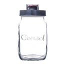 CONSOL PRESERVE JAR WITH ASSORTED COLOURED FLIP TOP LIDS, 1 L