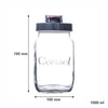 CONSOL PRESERVE JAR WITH ASSORTED COLOURED FLIP TOP LIDS, 1 L