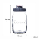 CONSOL PRESERVE JAR WITH ASSORTED COLOURED FLIP TOP LIDS, 1 L