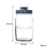CONSOL PRESERVE JAR WITH ASSORTED COLOURED FLIP TOP LIDS, 1 L