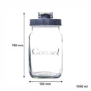 CONSOL PRESERVE JAR WITH ASSORTED COLOURED FLIP TOP LIDS, 1 L