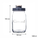 CONSOL PRESERVE JAR WITH ASSORTED COLOURED FLIP TOP LIDS, 1 L