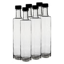 CONSOL ROUND OIL / VINEGAR BOTTLE WITH BLACK LID 6PK, 500ML
