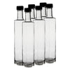 CONSOL ROUND OIL / VINEGAR BOTTLE WITH BLACK LID 6PK, 500ML