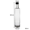 CONSOL ROUND OIL/VINEGAR BOTTLE WITH BLACK LID 6PK, 500ML