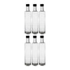 CONSOL ROUND OIL/VINEGAR BOTTLE WITH BLACK LID 6PK, 500ML