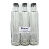 CONSOL ROUND OIL/VINEGAR BOTTLE WITH BLACK LID 6PK, 500ML