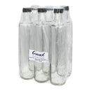 CONSOL ROUND OIL / VINEGAR BOTTLE WITH BLACK LID 6PK, 500ML