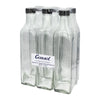 CONSOL SQUARE OIL/VINEGAR BOTTLE WITH BLACK LID 6PK, 500ML